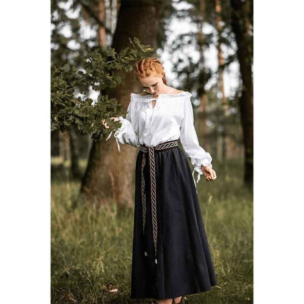 Edith Medieval Blouse - White