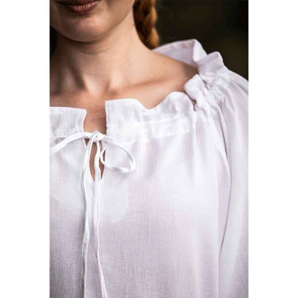 Edith Medieval Blouse - White