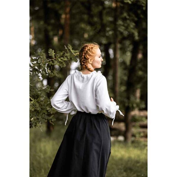 Edith Medieval Blouse - White