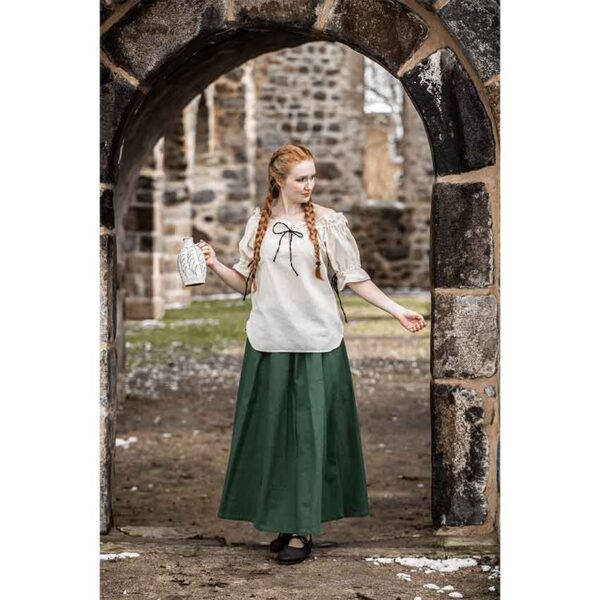 Amelia Medieval Blouse - Natural