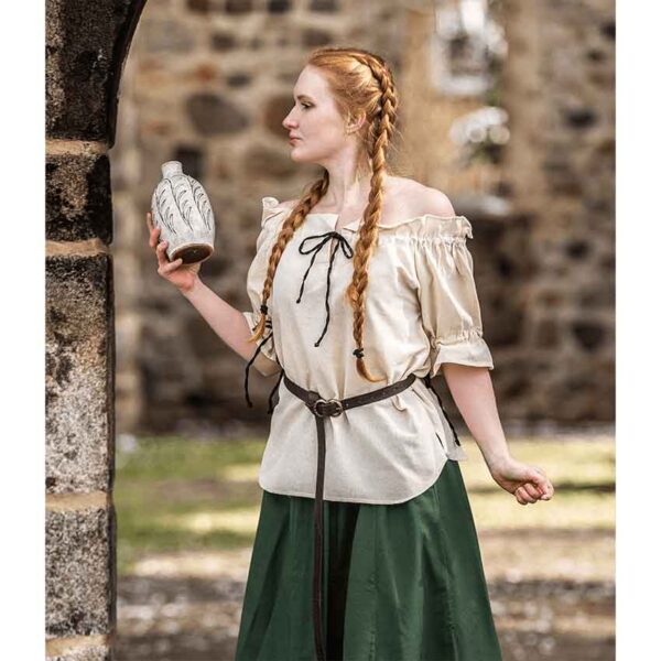 Amelia Medieval Blouse - Natural