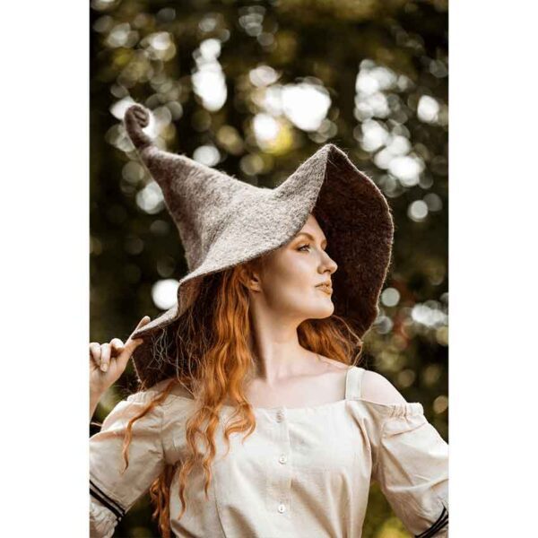 Glinda Wool Witch Hat - Brown