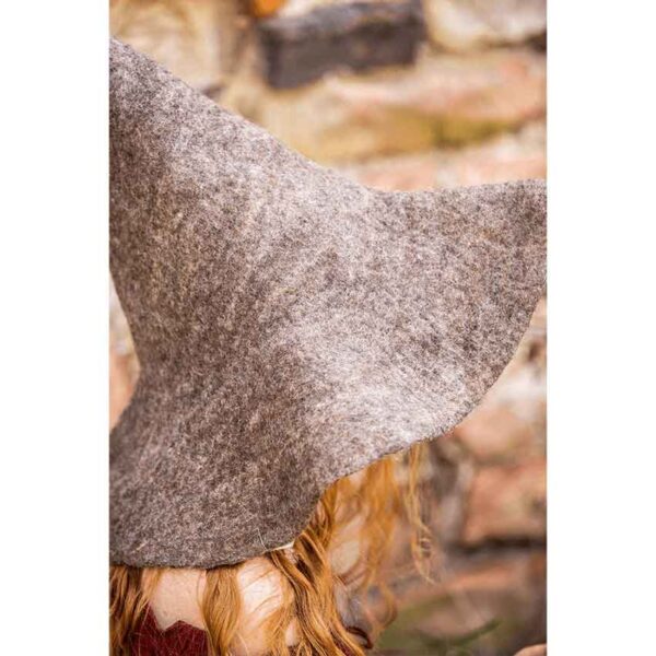 Glinda Wool Witch Hat - Brown