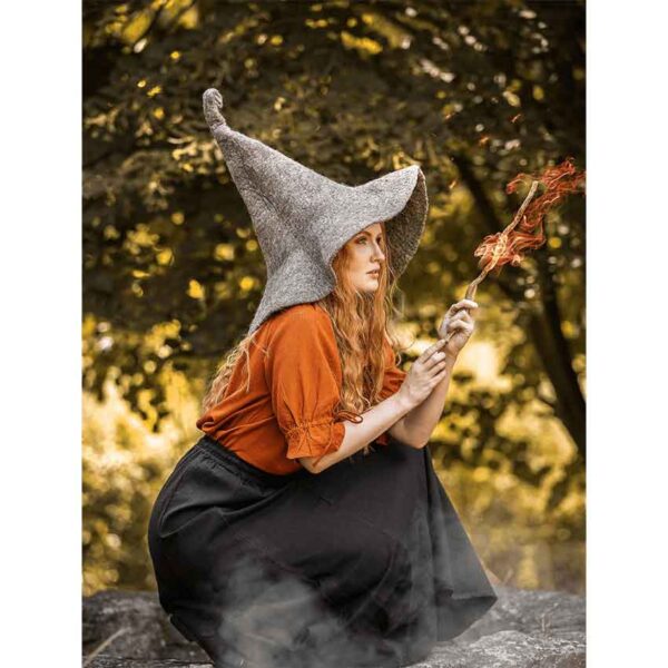 Glinda Wool Witch Hat - Brown