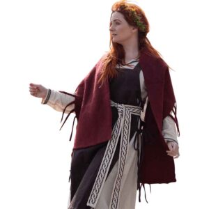 Viking Wool Shawl - Red