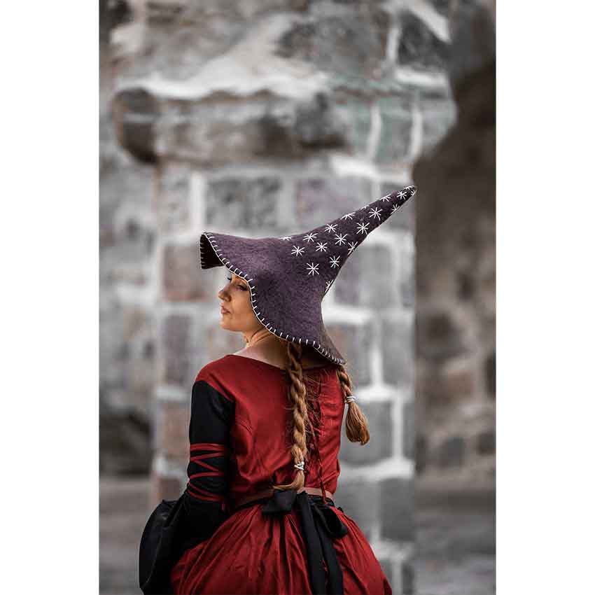 Handmade star covered high quality witch hat