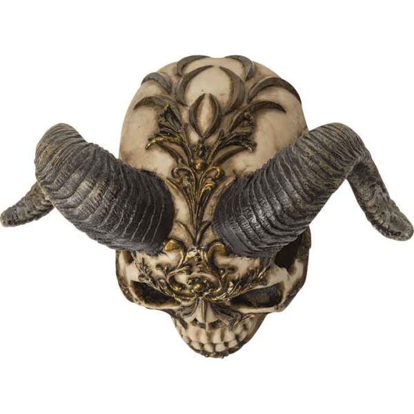 Horned Diablo Skull Statue