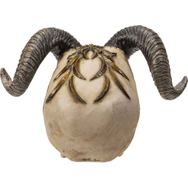 Horned Diablo Skull Statue