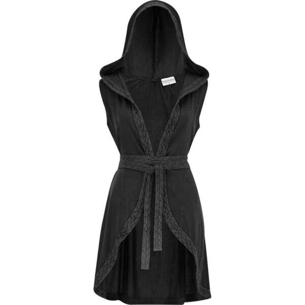 Rogue Hooded Tunic Vest - Black Midnight