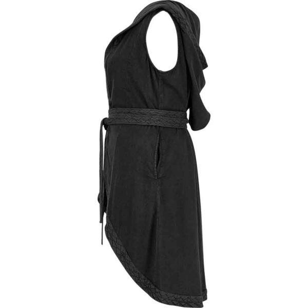 Rogue Hooded Tunic Vest - Black Midnight