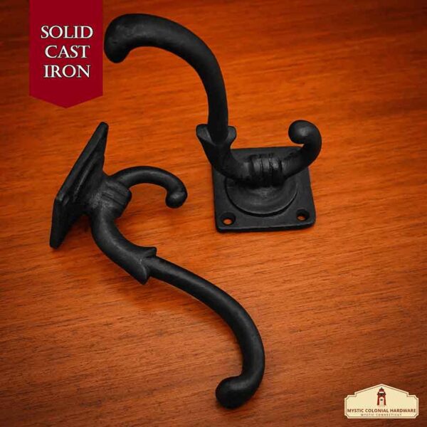 Cast Iron Victorian Style Wall Hook - Set of 2