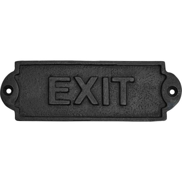 Cast Iron Exit Door Sign