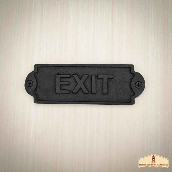 Cast Iron Exit Door Sign