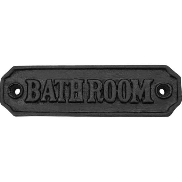 Cast Iron Bathroom Door Sign