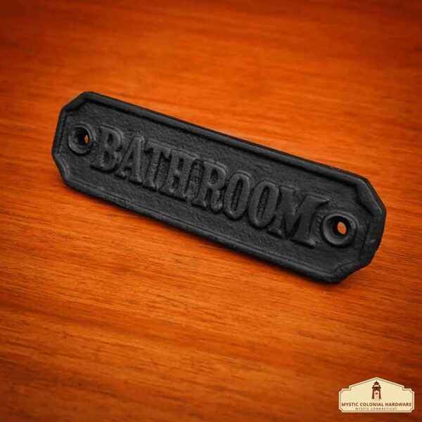 Cast Iron Bathroom Door Sign