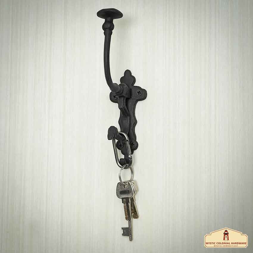 Fancy Victorian Cast Iron Wall Hook - Set of 2 - Medieval Collectibles