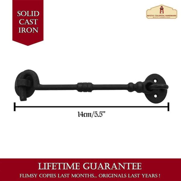 Wrought Iron Gate Latches - 5.5 Inches - Set of 2