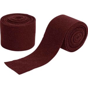 Woolen Arm Wraps with Brooches - Dark Red