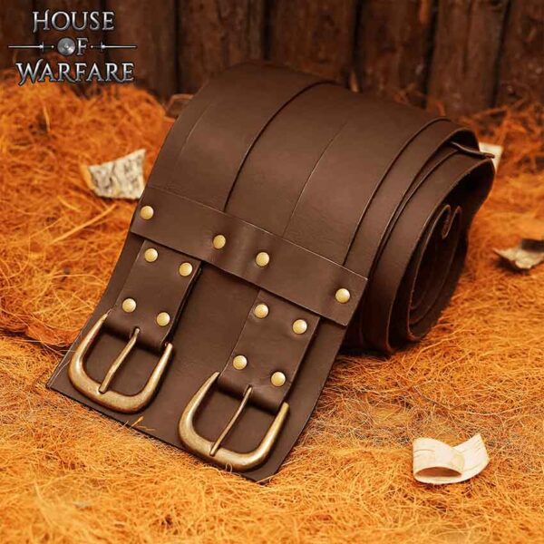 Wide Medieval Waist Belt - Brown