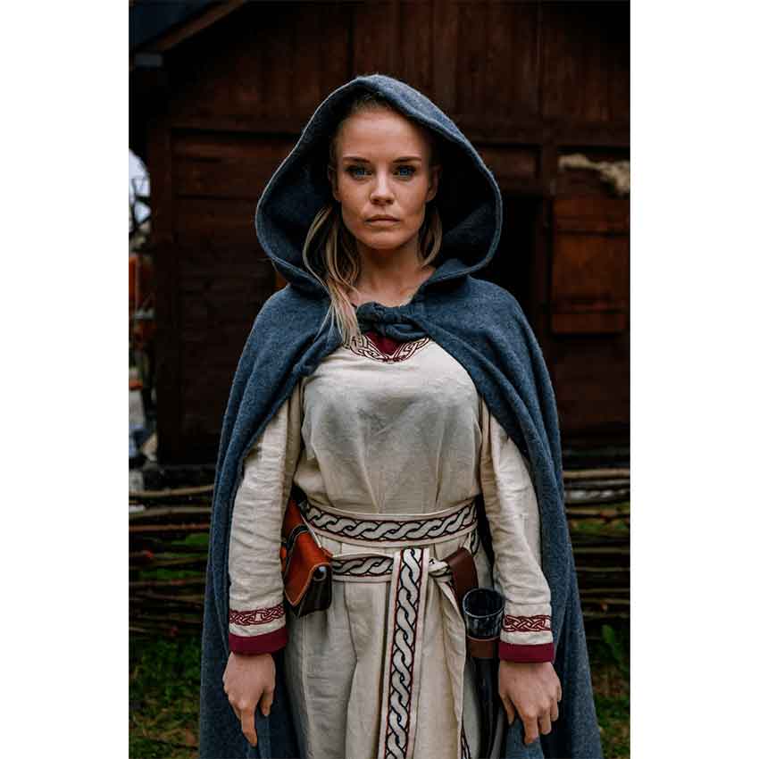 Elinor Classic Medieval Cloak - Grey