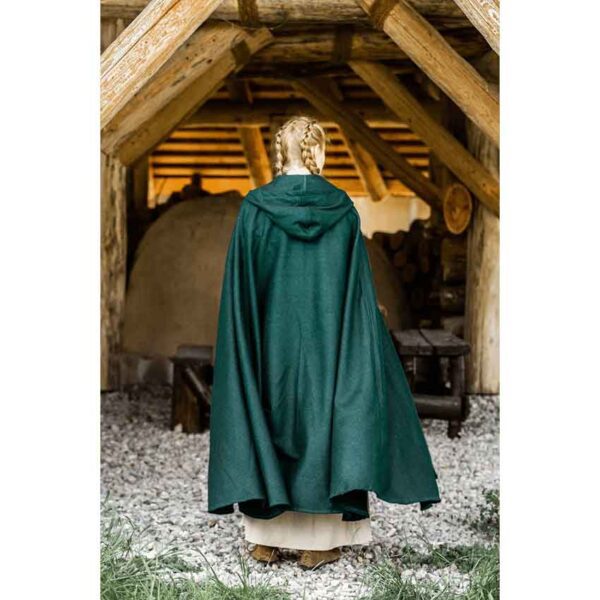 Elinor Classic Medieval Cloak - Green