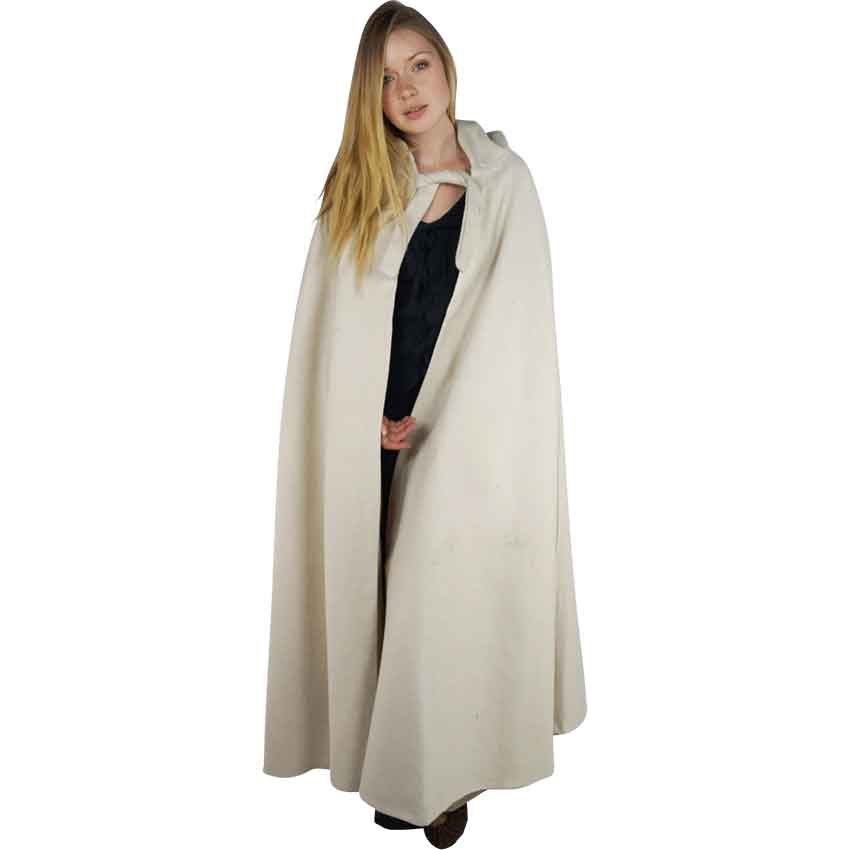 Elinor Classic Medieval Cloak - Natural