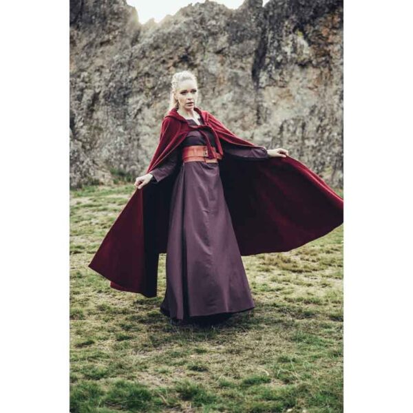 Elinor Classic Medieval Cloak - Red