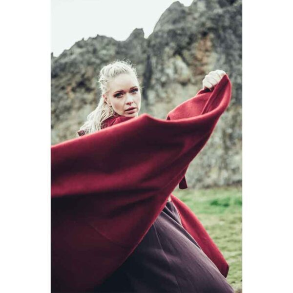 Elinor Classic Medieval Cloak - Red