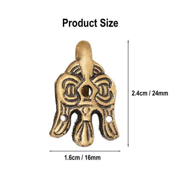 Brass Viking Raven Winingas Hooks - Set of 2