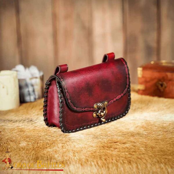 The Mythical Sorcerer Leather Belt Bag - Maroon