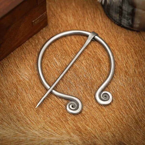 Medieval Stainless Steel Penannular Brooch