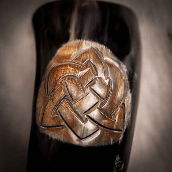 Celtic Knotwork Drinking Horn