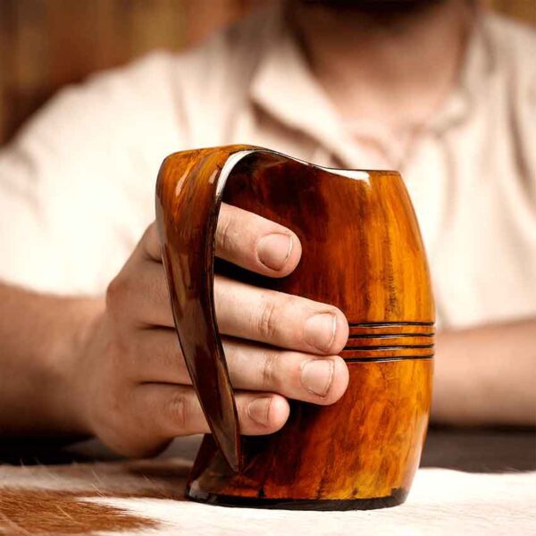 Medieval Viking Beer Horn Tankard