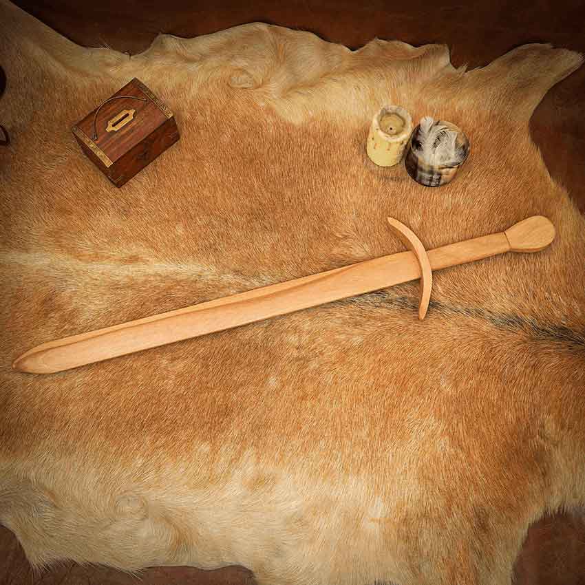 Wooden Sword -HARDWOOD blade 60 cm long. Toy, Stage prop, LARP, Fancy dress