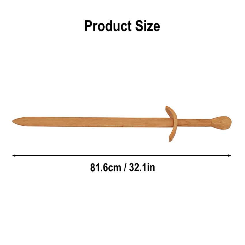 Wooden Sword -HARDWOOD blade 60 cm long. Toy, Stage prop, LARP, Fancy dress