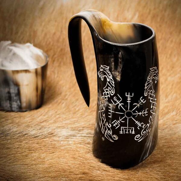 Viking Horn Vegvisir Tankard