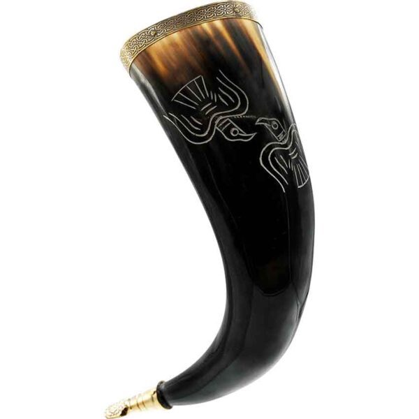 Odin’s Ravens Drinking Horn