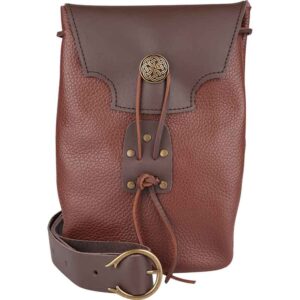 Adventurer's Leather Shoulder Bag - Brown