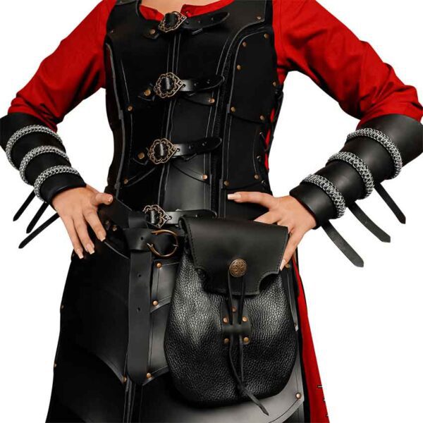 Adventurer's Medieval Belt Bag - Black