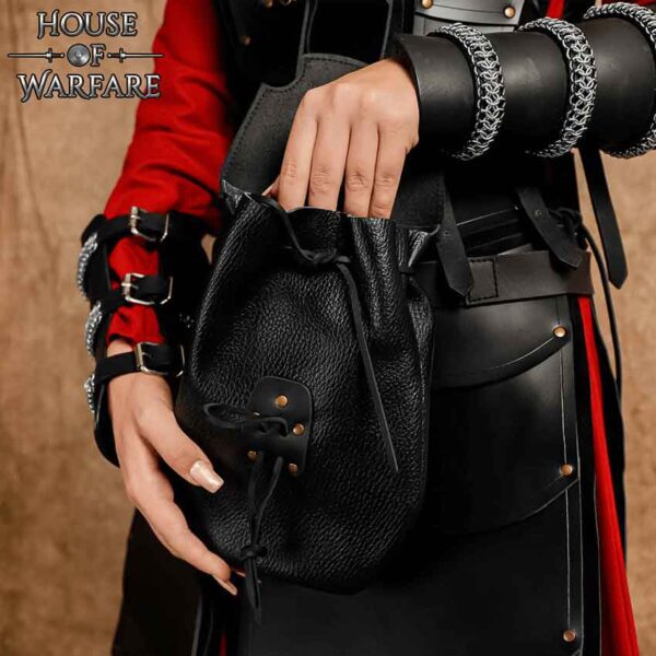 Adventurer's Medieval Belt Bag - Black