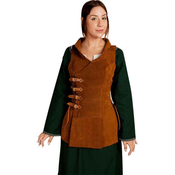 Adventuring Princess Suede Vest - Brown