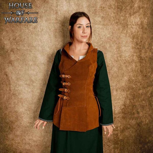 Adventuring Princess Suede Vest - Brown