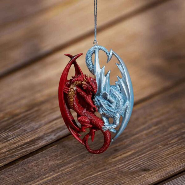 Fire and Ice Dragon Christmas Ornament