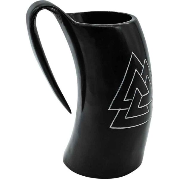 Valknut Viking Horn Tankard