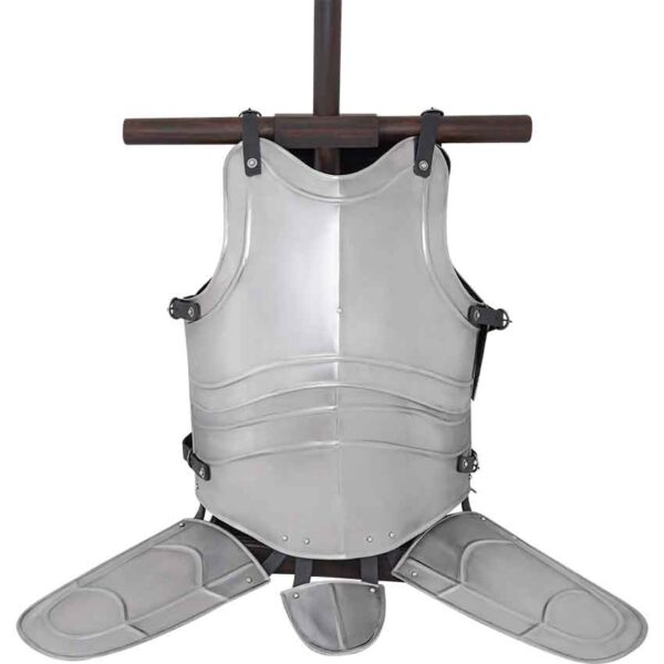 Burchard Medieval Steel Cuirass with Tassets - Polished