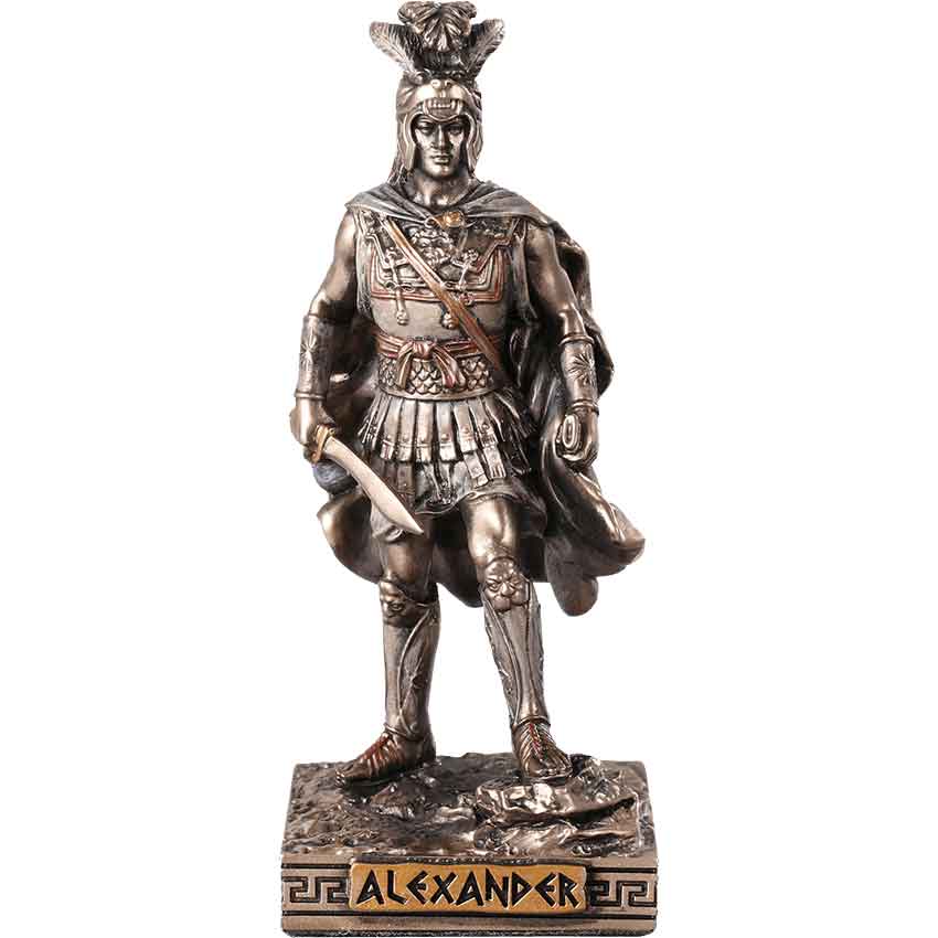 Bronze Alexander Greek Warrior Statue