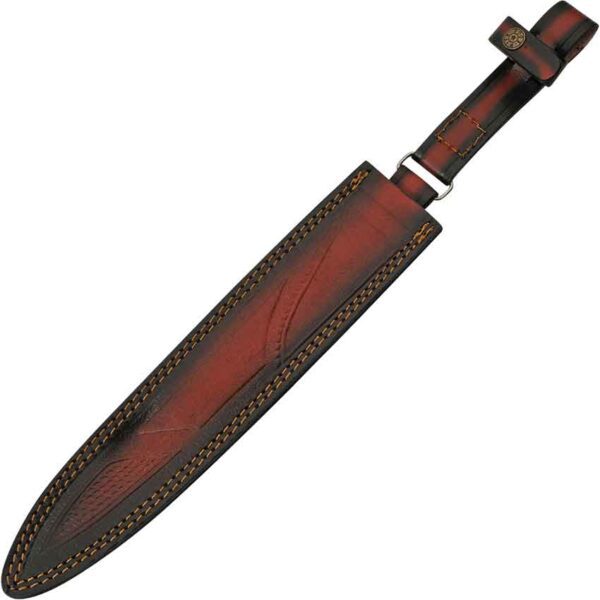 Red and Black Braided Hunter Knife