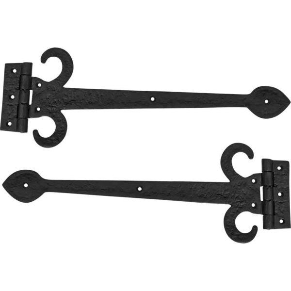 Linton Medieval Iron Door Hinges - Set of 2