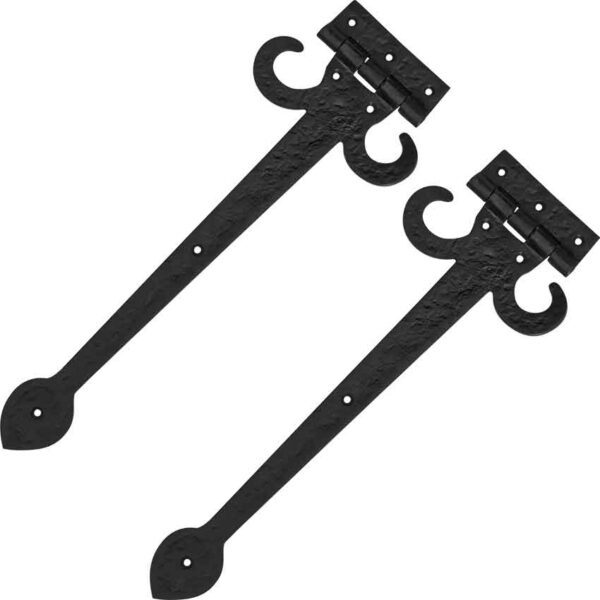 Linton Medieval Iron Door Hinges - Set of 2