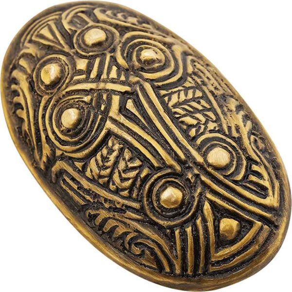 Brass Turtle Viking Brooch